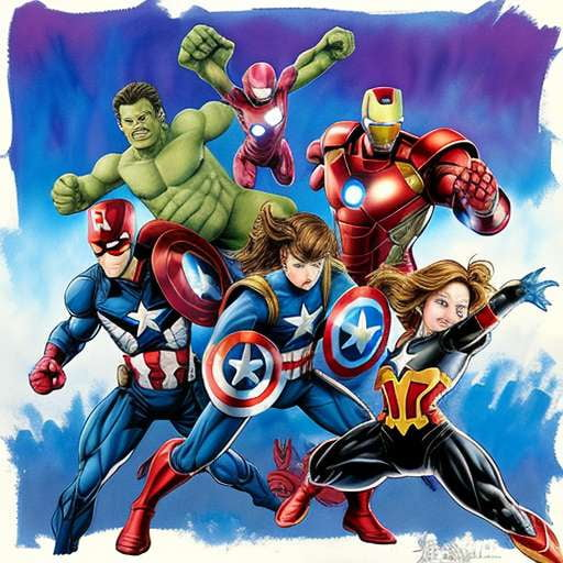 Midjourney Prompts - Tiny Little Avengers: Create Your Own Action-Packed Mini Marvel Universe - Socialdraft