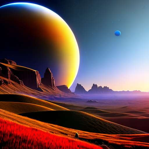 "Saturnian Dreams" - Customizable Midjourney Scenery Prompt - Socialdraft