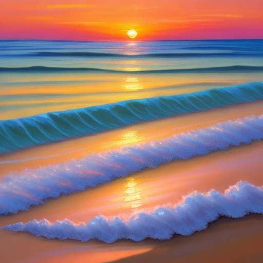 "Midjourney Beach Sunset" - Create your Own Sunset Masterpiece - Socialdraft