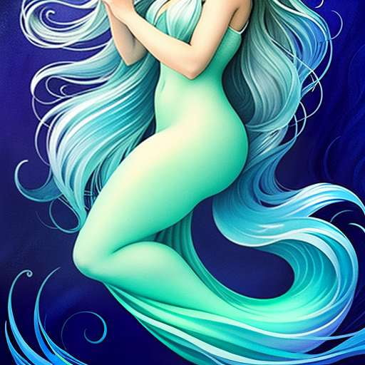 Mermaid Portrait Midjourney Prompt - Female Ocean Fantasy Art - Socialdraft