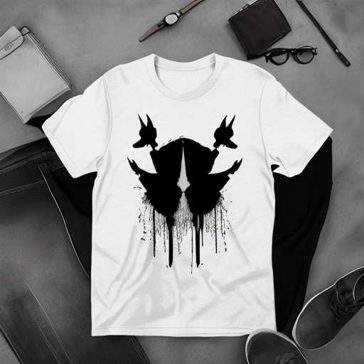 Rorschach Ink Inspired T-shirt Designs - Midjourney Prompts - Socialdraft