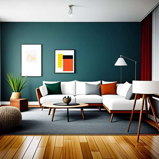 Midcentury Living Room Midjourney Prompt for Custom Interior Design - Socialdraft