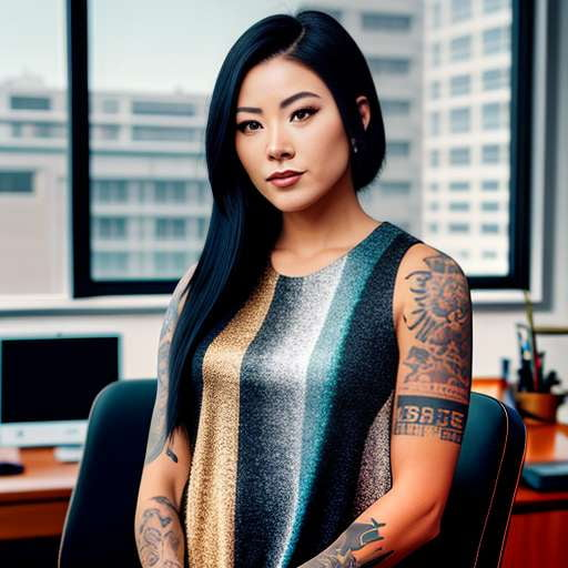 "Empowered Ink: Tattooed Female CEO Midjourney Prompts" - Socialdraft