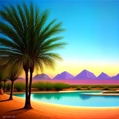 Desert Oasis Midjourney Prompts: Create your own unique oasis masterpiece - Socialdraft