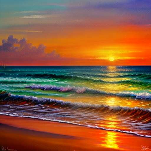 Beach Sunset Watercolor Midjourney Prompt for Stunning Coastal Art Creation - Socialdraft