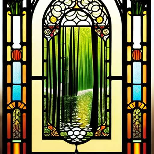 Bamboo Grove Stained Glass Midjourney Prompt for Unique DIY Art - Socialdraft