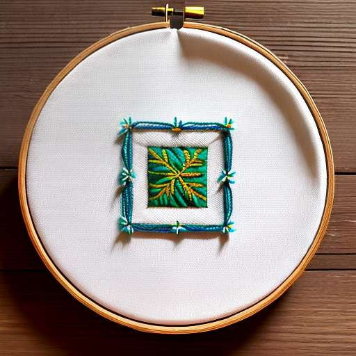 "Stitched Pages" - Custom Embroidered Book Hoop Art Midjourney Prompt - Socialdraft