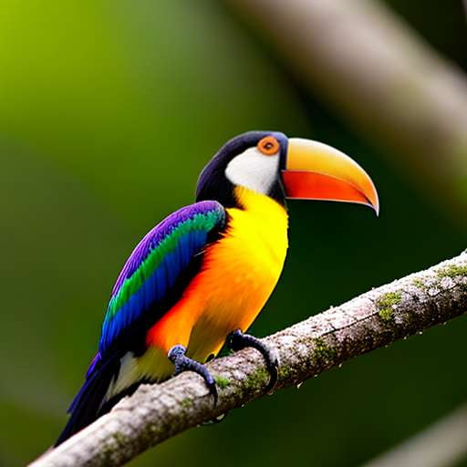 Rainforest Toucan Midjourney Prompt - Customizable Tropical Bird Art - Socialdraft