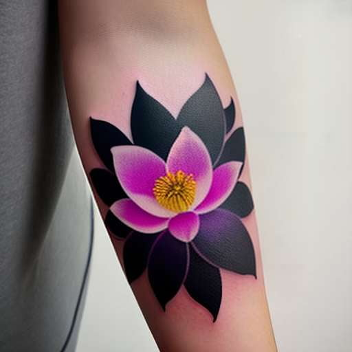 Lotus Blossom Tattoo Midjourney Creation: Personalize Your Ink - Socialdraft