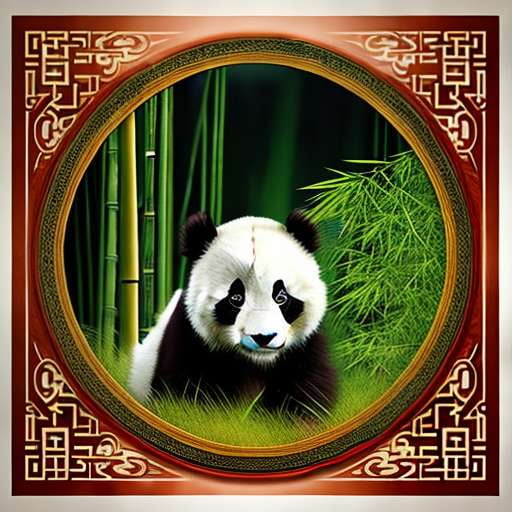 Mandala Panda in Bamboo Forest Midjourney Prompt - Socialdraft
