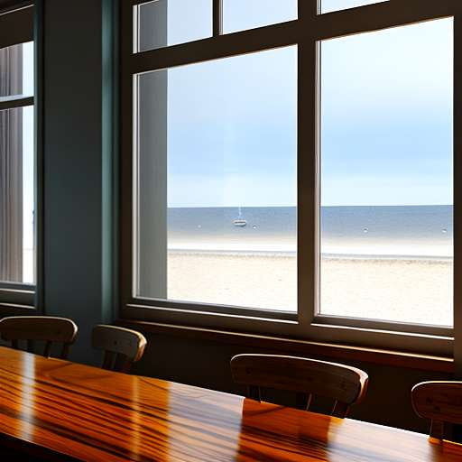 Seaside Cafe Scene - Midjourney Prompt for Custom Image Generation - Socialdraft