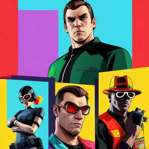 GTA V Loading Screen Character Portraits - Customizable Midjourney Prompts - Socialdraft