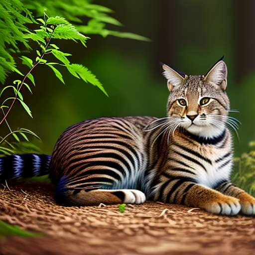 Wildcat in Mandala Forest - Customizable Midjourney Prompt - Socialdraft