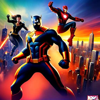 Marvel Superhero Fight Scene Prompt for Midjourney Image Generation - Socialdraft