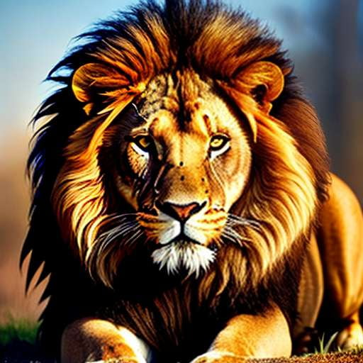 Midjourney Majestic Lion Portrait - Customizable Text-to-Image Prompt - Socialdraft