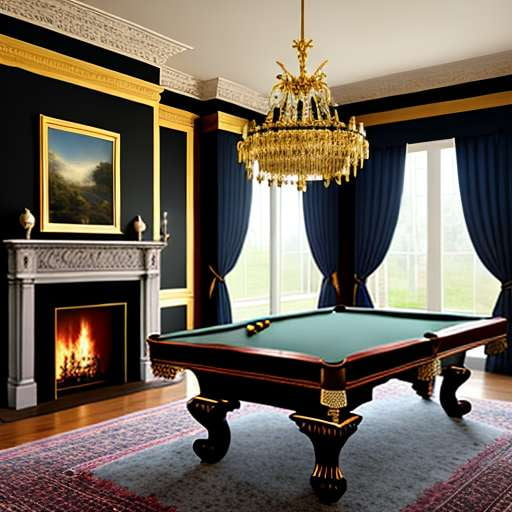 Mansion Billiards Room - Midjourney Prompt for Custom Art Creation - Socialdraft