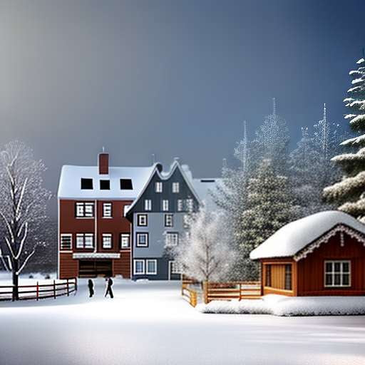 "Scandinavian Snow Town Midjourney Cityscape Prompt - Customizable Text-to-Image Creation" - Socialdraft
