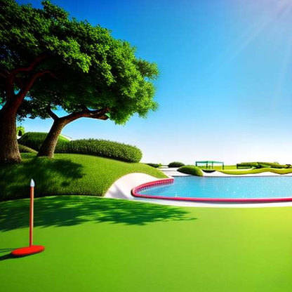 Seaside Mini Golf Midjourney Masterpiece for Unique DIY Creation - Socialdraft
