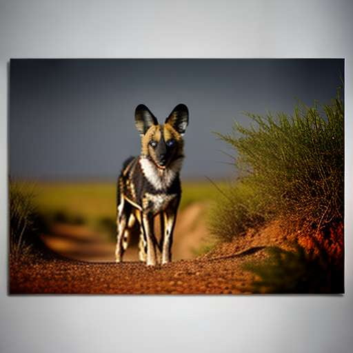 African Wild Dog Midjourney Print: Customizable Text-to-Image Prompt - Socialdraft