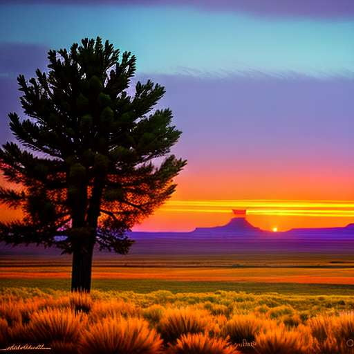 Western Sunset Midjourney Image Prompt for Custom Art Creation - Socialdraft