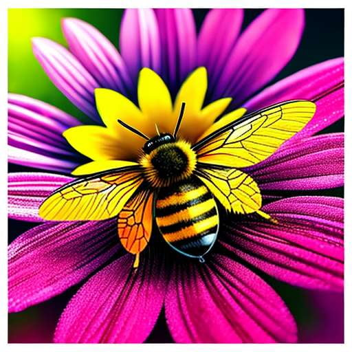 "Bee Pollination" Midjourney Image Prompt for Creative Inspiration - Socialdraft