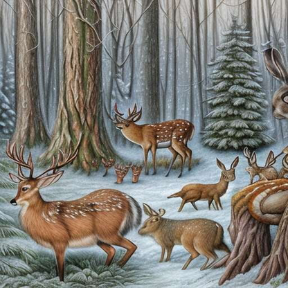 Winter Wood Folk Art Midjourney Prompts - Socialdraft