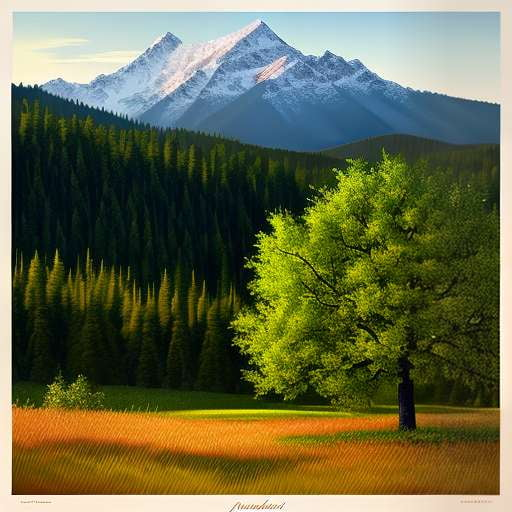 Mountains and Trees Embroidery Midjourney Prompt: Create Stunning Textile Art! - Socialdraft