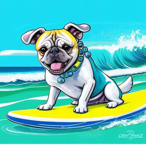 Midjourney Surfing Pets: Customizable Prompts for Creative Expression - Socialdraft