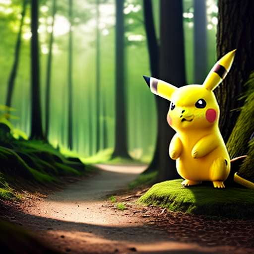 Magical Forest Pikachu Midjourney Prompt - Socialdraft
