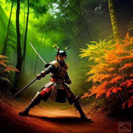 "Samurai Jungle" Custom Midjourney Prompt - Unique Text-to-Image Creation - Socialdraft