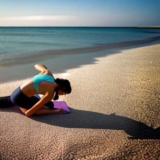 Beach Flow Yoga Image Prompt for Midjourney Creations - Socialdraft