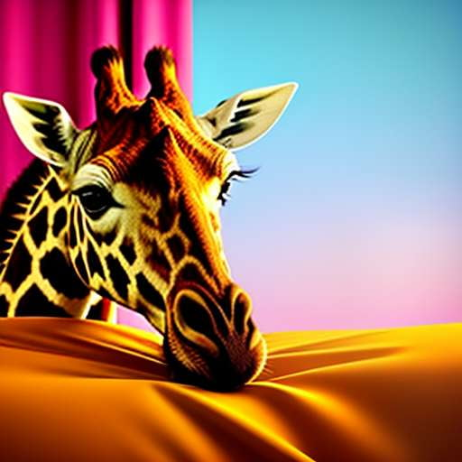 Happy Giraffe in Bed Midjourney Prompt - Socialdraft