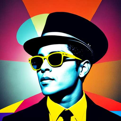 "Pop Art Bruno Mars Midjourney Prompt" - Socialdraft