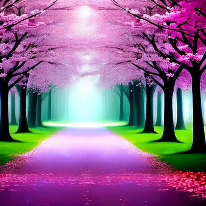 Cherry Blossom Way Midjourney Prompt: Create Your Own Stunning Scenery - Socialdraft