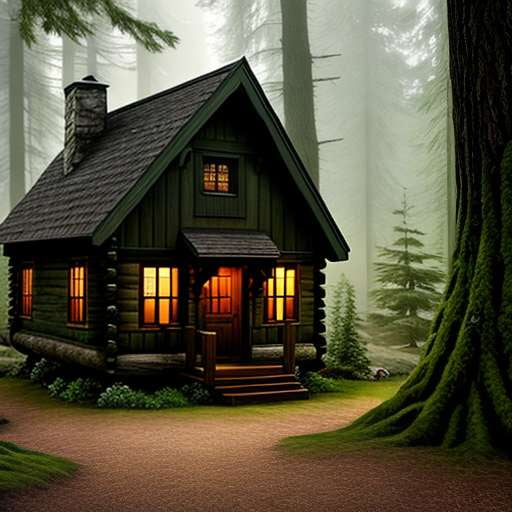 Enchanted Forest Witch Cabin Midjourney Prompt - Socialdraft