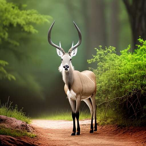 Kudu in the Bush - Customizable Midjourney Prompt for Unique Artwork Creation - Socialdraft
