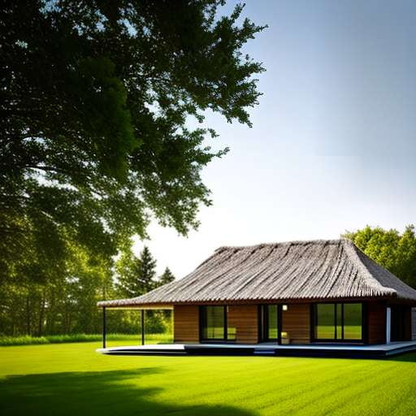 Modern Straw Bale Villa Midjourney Prompt - Customizable Architecture Inspiration - Socialdraft