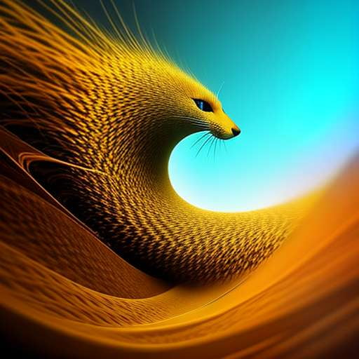 Yellow Mongoose Midjourney Prompt - Abstract Art Creation - Socialdraft