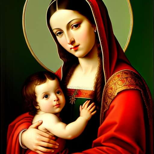 Madonna and Child with Pomegranate Midjourney Art Prompt - Socialdraft