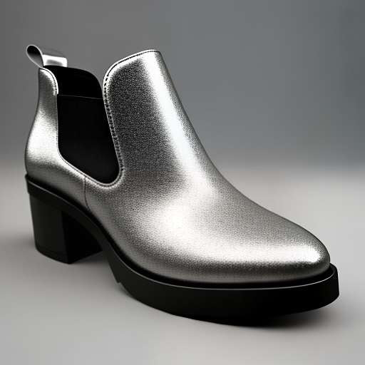 "Metallic Booties" Midjourney Prompt - Customizable Fashion Design - Socialdraft