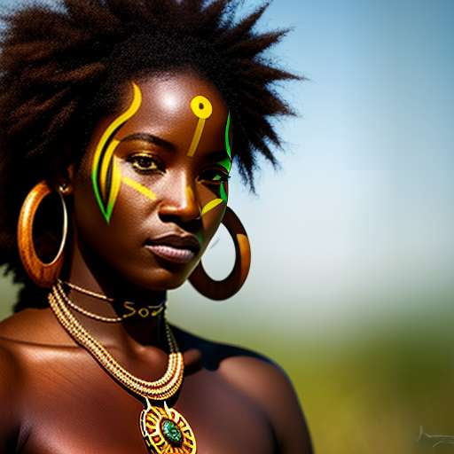 African Huntress Midjourney Prompt - Customize Your Own Warrior Woman with AI Text-to-Image Model - Socialdraft