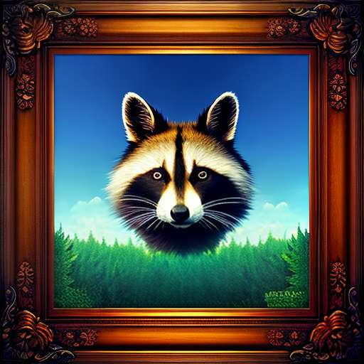Mandala Raccoon: Forest Midjourney Prompt - Socialdraft
