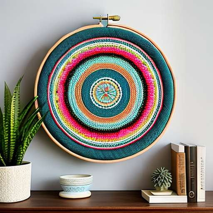 Custom Minimalist Embroidery Hoop Wall Art Midjourney Prompts