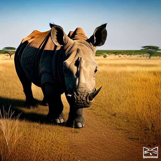 Rhino Midjourney: Customizable Endangered Species Art Prompt - Socialdraft