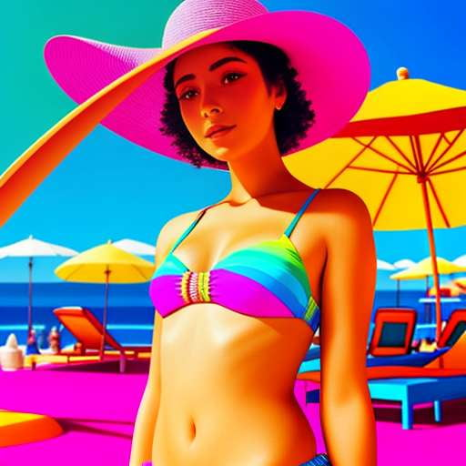Frill Bikini Midjourney Prompt for Customizable Beachwear Creation - Socialdraft