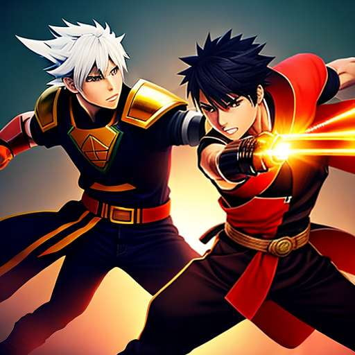 Anime Fighting Close Up: Create Your Own Epic Battle Scene with Midjourney - Socialdraft