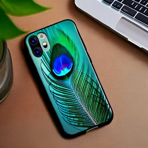 Peacock Feather Phone Case Midjourney Prompt - Romantic Vibes - Socialdraft