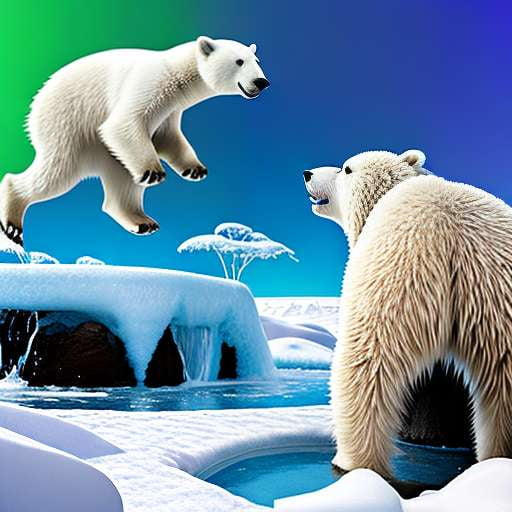 Arctic Adventure Midjourney Prompt - Create Your Own Polar Bear Plunge Scene - Socialdraft