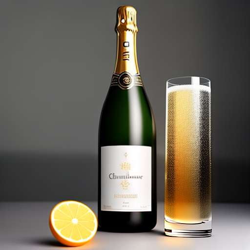 "Effervescent Elegance" Midjourney Prompt for Modern Bubbles and Champagne Still Life - Socialdraft