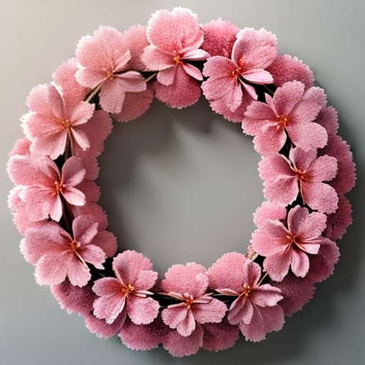 Peach Blossom Wreath Midjourney Prompt - Unique & Customizable Floral Art - Socialdraft
